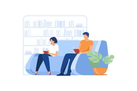 Download Students Studying and Reading in Library - Premium Bundle