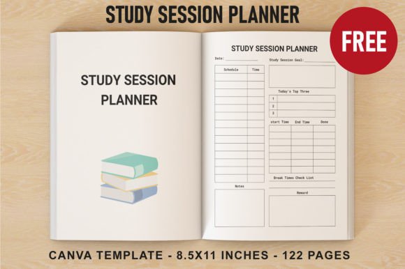 Download Free Study Session Planner for Canva - Study Collection