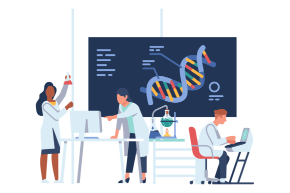 Download Scientists Studying Dna. People Research - Premium Resources