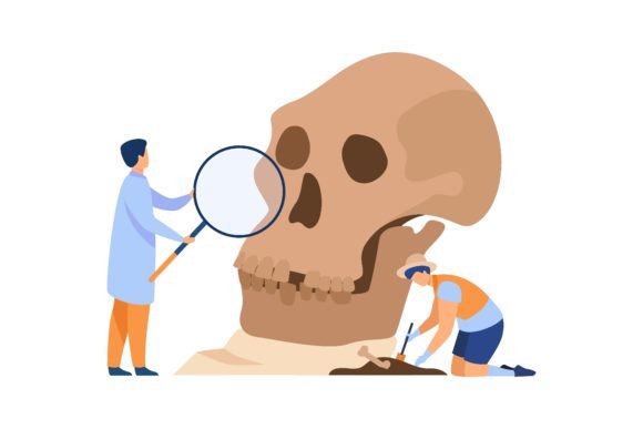 Download Tiny Anthropologists Studying Neandertha - Premium Resources