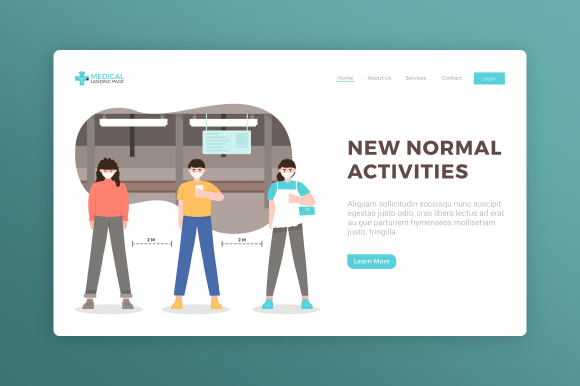 Download Website Illustration - Social Distancing - Social distancing Collection