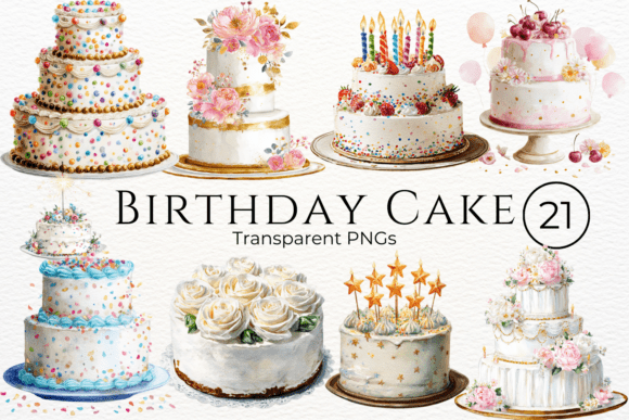 Download Birthday Cake Watercolor Clipart - Cake Collection