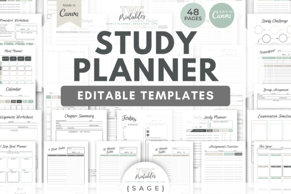 Download Study Planner Canva Templates | SAGE - Study Collection