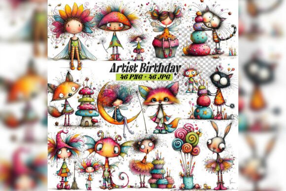 Download Whimsical Artist Birthday Cake - Cake Collection