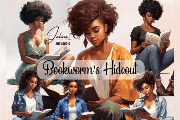 Download Black Girl Studying Watercolor Clipart - Study Collection