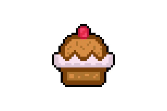 Download Cake Pixel Art Design Vector Isolated - Cake Collection