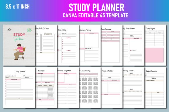 Download Study Planner Canva KDP - Study Collection